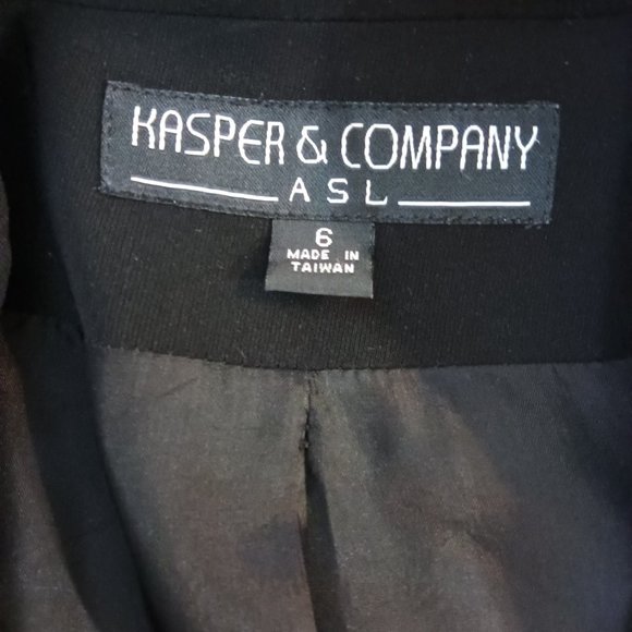 Kasper & Company ASL Black Microfiber Classic Blazer - A Perfect Travel Blazer - Picture 4 of 6